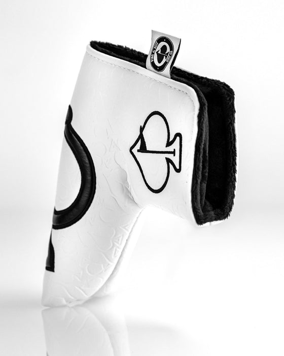 Pins & Aces Embossed Spade White Blade Headcover