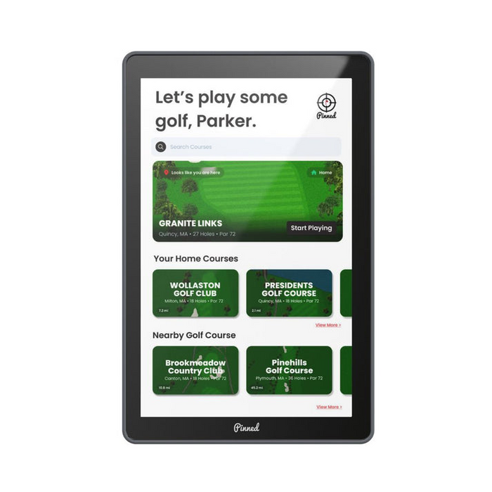 Pinned Golf The Caddie Portable GPS Golf Tablet