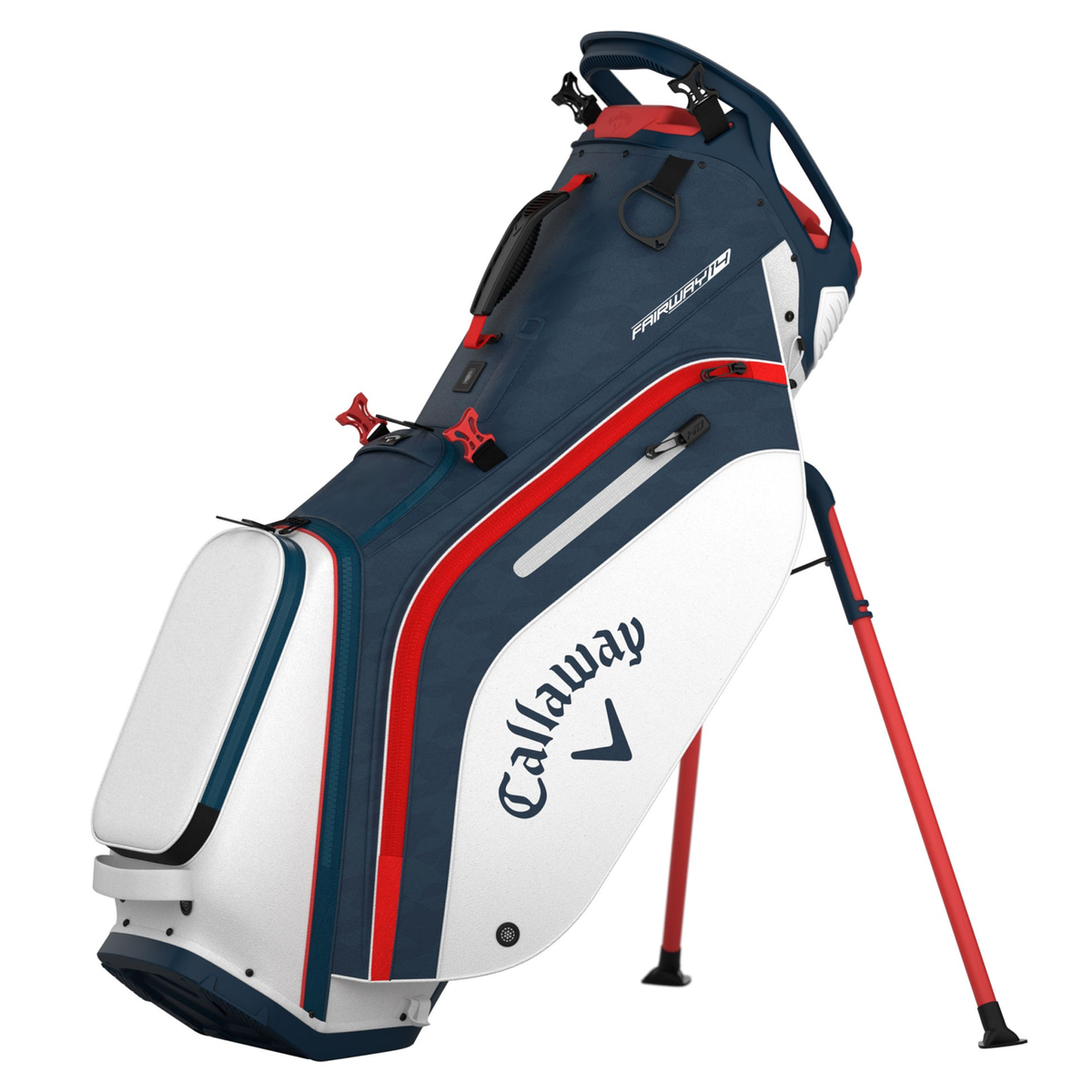 Callaway スタンドバッグ ホワイト・レッド・ネイビー Callaway Fairway 14 Stand Bag — Pro Am Golf USA