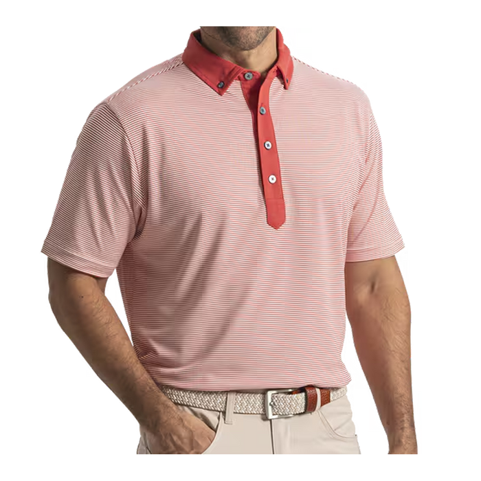 FootJoy Feeder Stripe Pique Golf Polo