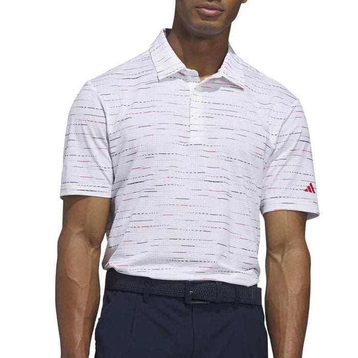 Adidas Men's Ultimate365 Mesh Glimmer Print Polo Shirt