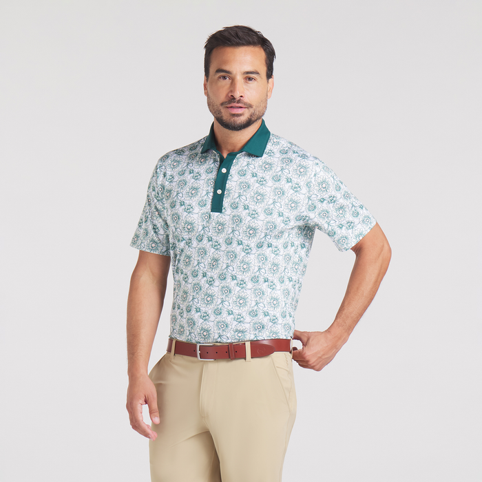 Puma Pique Flower Fields Polo
