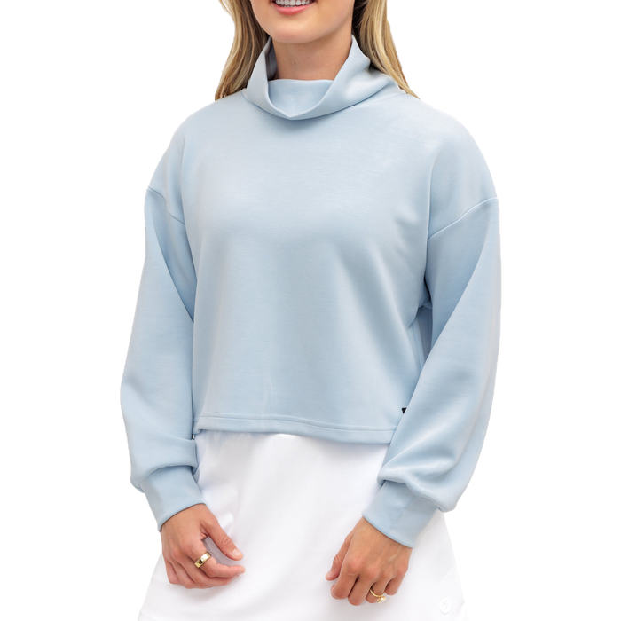 Waggle Plume Women's Funnel-Neck Sweatshirt