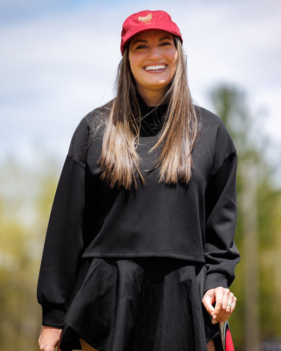 Waggle Plume Women's Funnel-Neck Sweatshirt